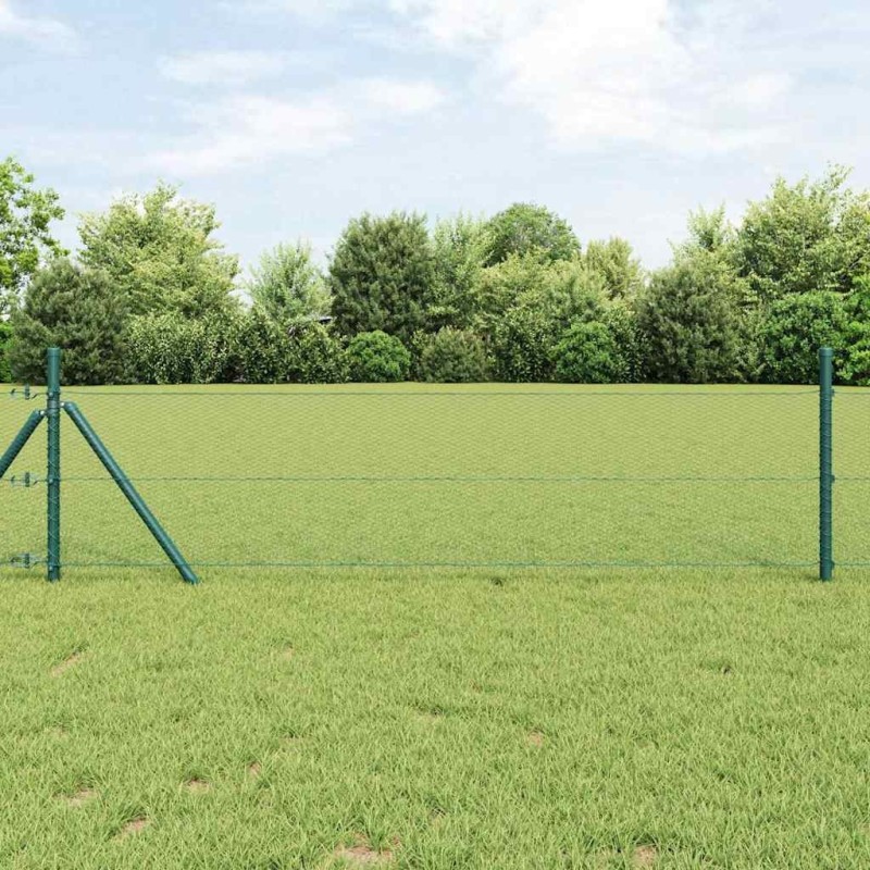 Clôture hexagonale Vert 1 x 100 m PVC 522116522116