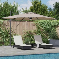 Parasol Roma Taupe 286 x 284 x 270 cm Aluminium et polyester 522186522186