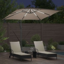 Parasol Taupe 249 x 249 x 250 cm Polyester et Aluminium 522296522296