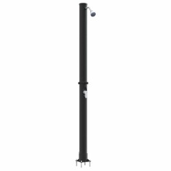 Douche solaire extérieure Noir 217 cm PVC et Aluminium 522303522303