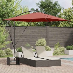 Parasol Terre cuite 249 x 249 x 250 cm Polyester et Aluminium 522325522325