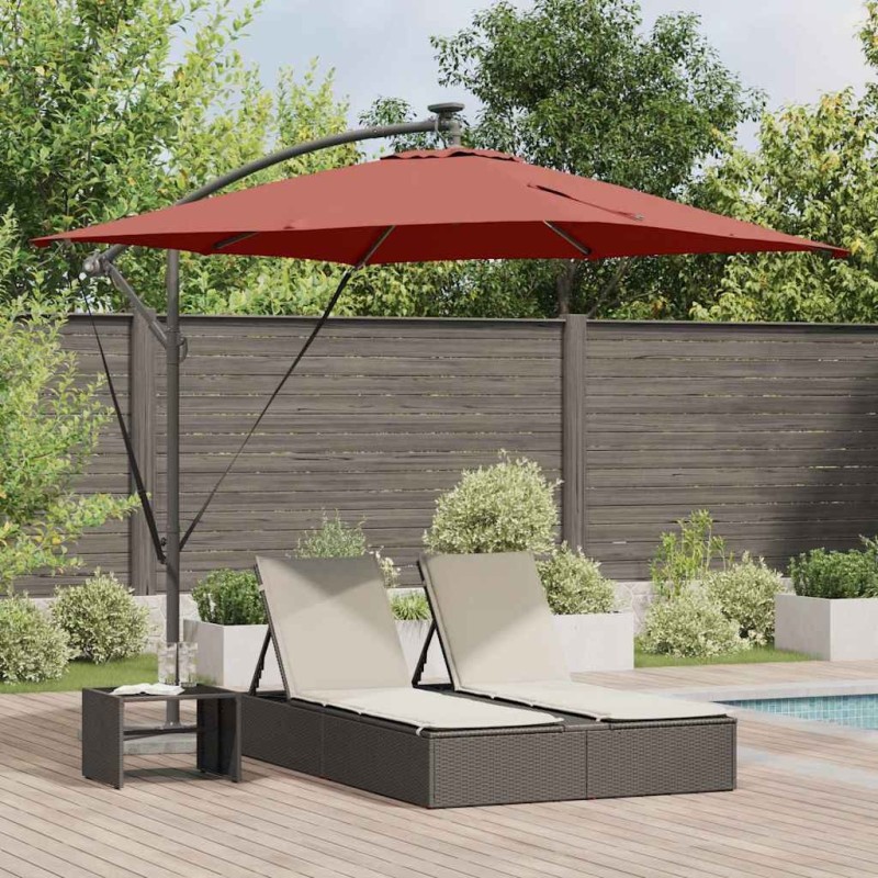 Parasol Terre cuite 249 x 249 x 250 cm Polyester et Aluminium 522325522325