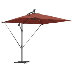 Parasol Terre cuite 249 x 249 x 250 cm Polyester et Aluminium 522325522325