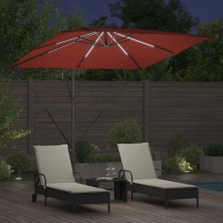 Parasol Terre cuite 249 x 249 x 250 cm Polyester et Aluminium 522325522325