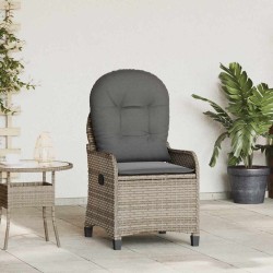 Fauteuil inclinable avec coussin Gris 56 x 66 x 95 cm polyrotin 522329522329