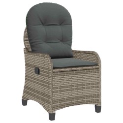 Fauteuil inclinable avec coussin Gris 56 x 66 x 95 cm polyrotin 522329522329