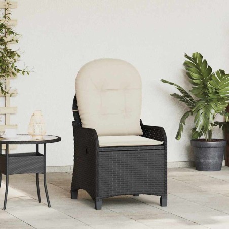 Fauteuil inclinable avec coussin Noir 56 x 66 x 95 cm polyrotin 522330522330