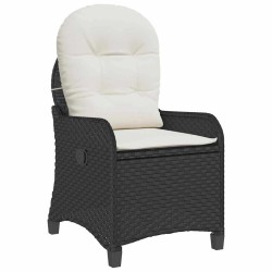 Fauteuil inclinable avec coussin Noir 56 x 66 x 95 cm polyrotin 522330522330