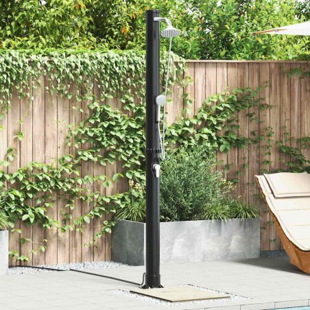 Douche solaire extérieure Noir 217 cm PVC et Aluminium 522332522332