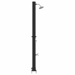 Douche solaire extérieure Noir 217 cm PVC et Aluminium 522333522333