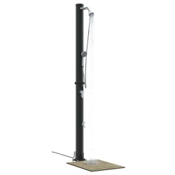 Douche solaire extérieure Noir 217 cm PVC et Aluminium 522336522336