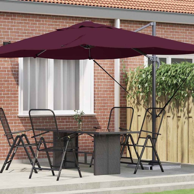 Parasol Bordeaux 351 x 250 x 260 cm Polyester et Aluminium 522339522339