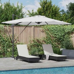 Parasol Roma Beige 286 x 284 x 270 cm Aluminium et polyester 522341522341