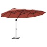 Parasol Terre cuite 372 x 198 x 243 cm Polyester et Aluminium 522345522345