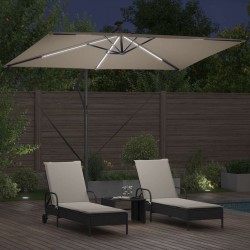 Parasol Taupe 294 x 200 x 270 cm Polyester et Aluminium 522351522351
