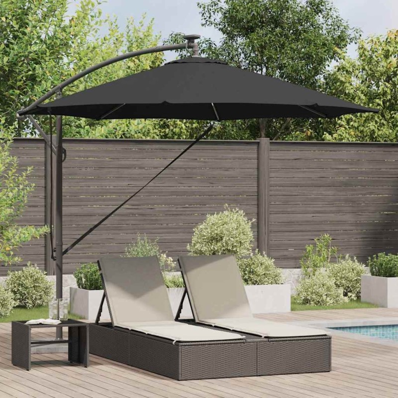 Parasol Noir 294 x 294 x 248 cm Polyester et Aluminium 522357522357