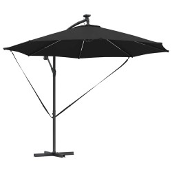 Parasol Noir 294 x 294 x 248 cm Polyester et Aluminium 522357522357