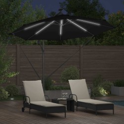 Parasol Noir 294 x 294 x 248 cm Polyester et Aluminium 522357522357