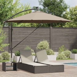 Parasol Taupe 294 x 294 x 248 cm Polyester et Aluminium 522358522358