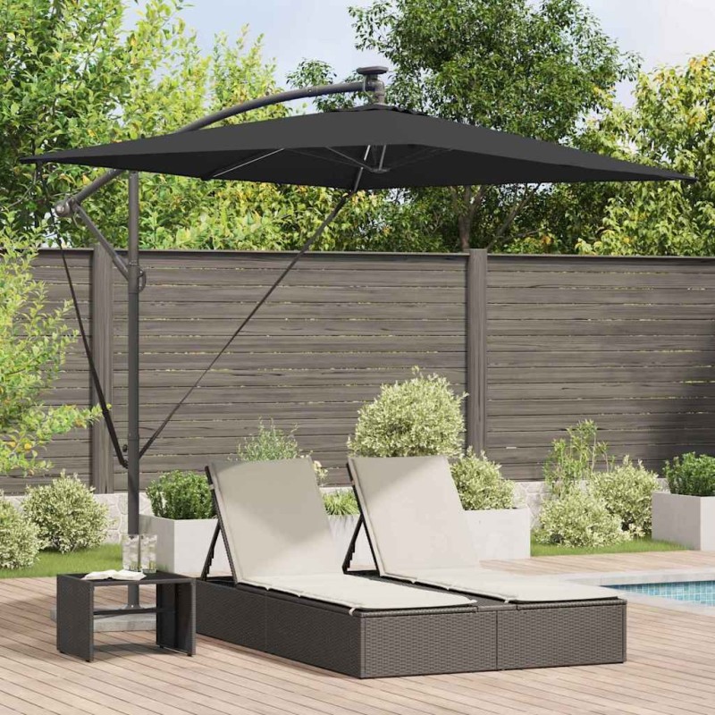 Parasol Noir 294 x 200 x 270 cm Polyester et Aluminium 522359522359