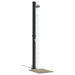 Douche solaire extérieure Noir 217 cm PVC et Aluminium 522371522371