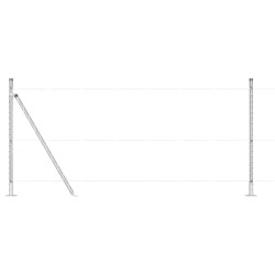 Poteau de clôture. 7 pcs Argenté Acier 522518522518
