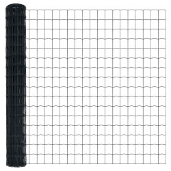 Clôture Euro Gris 1,6 x 10 m Fer revêtu de PVC 522685522685