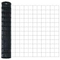 Clôture Euro Gris 1,4 x 10 m Fer revêtu de PVC 522691522691