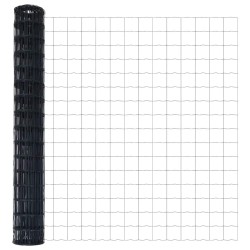 Clôture Euro Gris 1,6 x 10 m Fer revêtu de PVC 522692522692