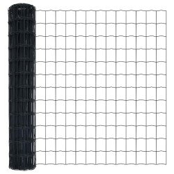 Clôture Euro Gris 1 x 10 m Fer revêtu de PVC 522702522702