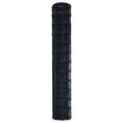 Clôture Euro Gris 1 x 10 m Fer revêtu de PVC 522702522702