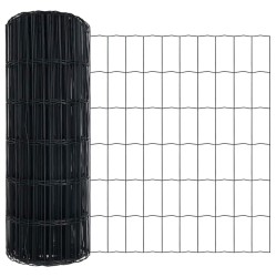 Clôture Euro Gris 0,6 x 25 m Fer revêtu de PVC 522752522752