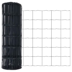 Clôture Euro Gris 0,6 x 25 m Fer revêtu de PVC 522756522756