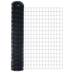 Clôture Euro Gris 1,4 x 10 m Fer revêtu de PVC 522792522792