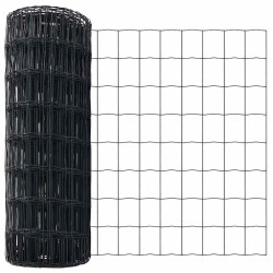 Clôture Euro Gris 0,6 x 10 m Fer revêtu de PVC 522794522794