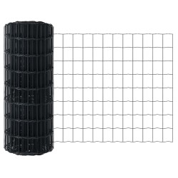 Clôture Euro Gris 0,4 x 10 m Fer revêtu de PVC 522802522802