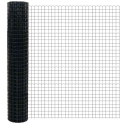 Clôture Euro Gris 1,6 x 10 m Fer revêtu de PVC 522803522803