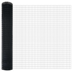 Clôture Euro Gris 1,5 x 10 m Fer revêtu de PVC 522808522808