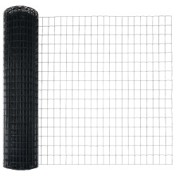 Clôture Euro Gris 1 x 10 m Fer revêtu de PVC 522810522810