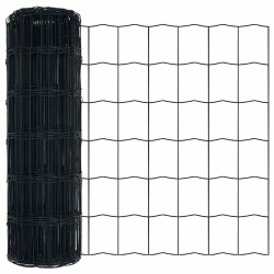 Clôture Euro Gris 0,6 x 25 m Fer revêtu de PVC 522823522823