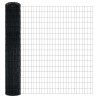 Clôture Euro Gris 1,5 x 10 m Fer revêtu de PVC 522837522837
