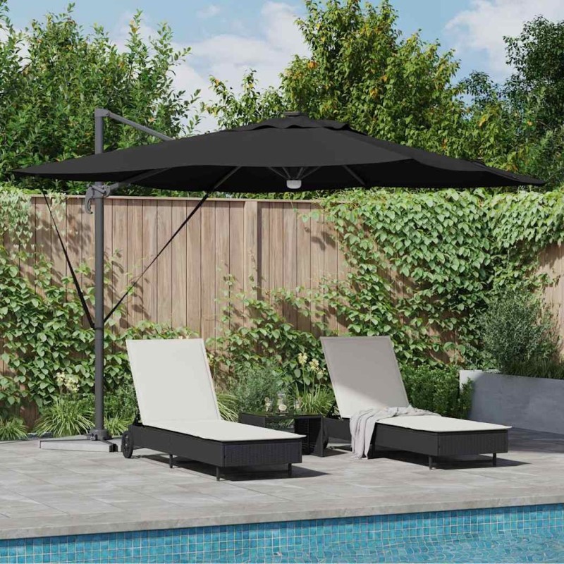 Parasol Roma Noir 286 x 284 x 270 cm Aluminium et polyester 522847522847