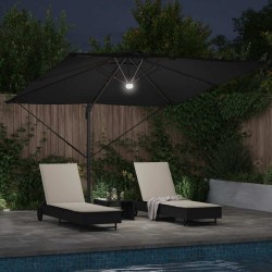 Parasol Roma Noir 286 x 284 x 270 cm Aluminium et polyester 522847522847