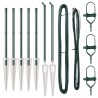 Poteau de clôture. 7 pcs Vert Acier 522857522857