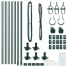 Poteau de clôture. 7 pcs Vert Acier 522875522875