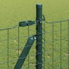 Poteau de clôture. 7 pcs Vert Acier 522877522877