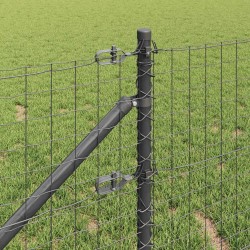 Poteau de clôture. 13 pcs Gris Acier 522894522894