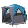 Tente de cabine 3 personnes Bleu et gris 320 x 320 x 203 cm 522934522934