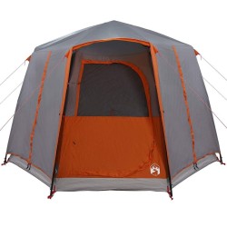 Tente de cabine 3 personnes Gris et orange 320 x 320 x 203 cm 522936522936