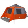 Tente de cabane 12 personnes Gris et orange 500 x 500 x 294 cm 522946522946